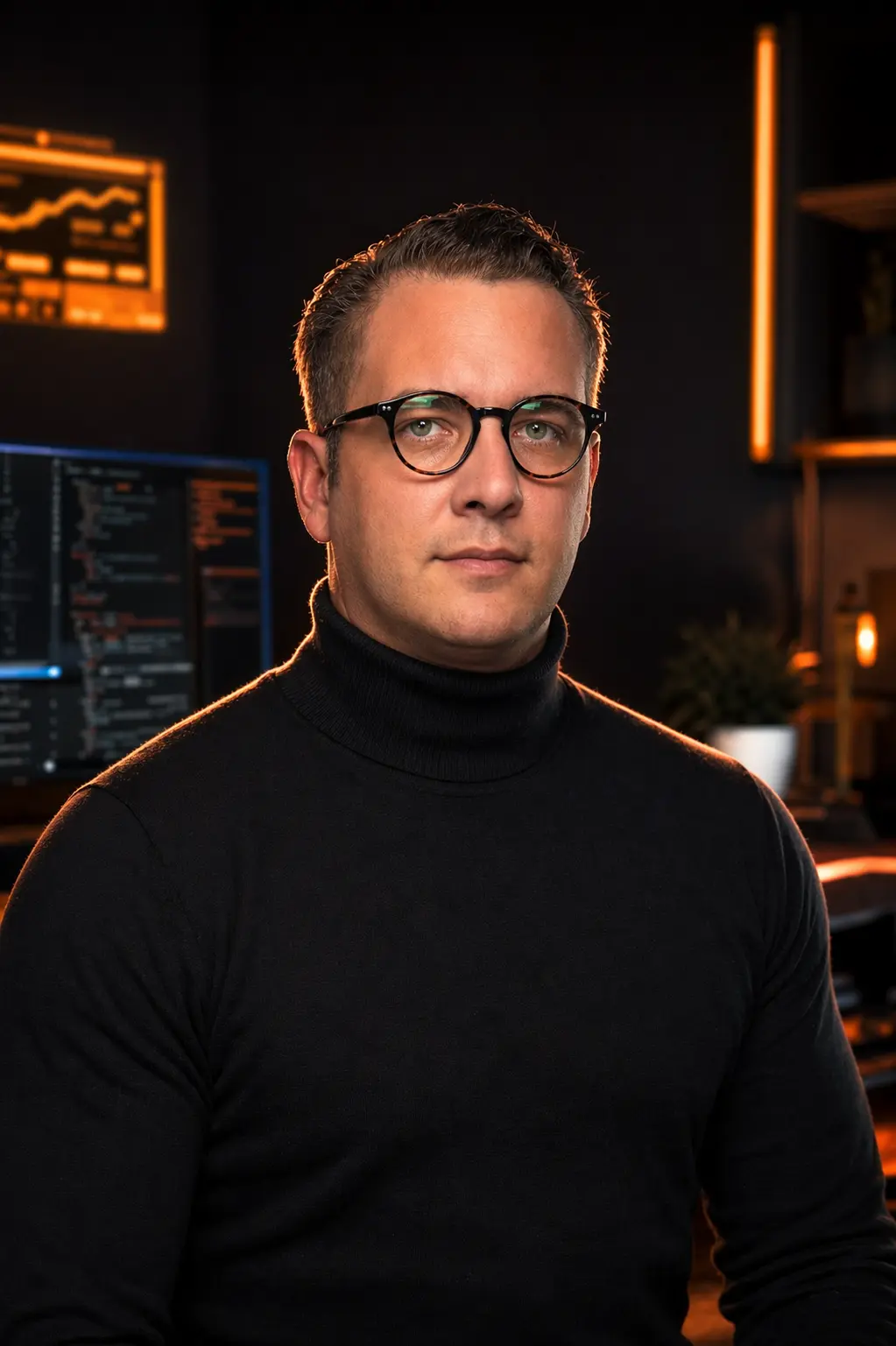 Anthony Joly, fondateur de Sagitech, dans son espace de travail